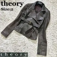 theory セオリー ライダース レザージャケット ダブル 羊革 ベルテッド