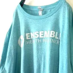 ジャージーズ ENSEMBLE パートナーズ Tシャツライトブルー 水色 古着
