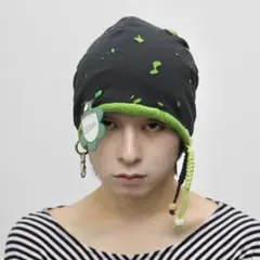 isecai ビーニー Whimgy Beanie BLACK×Green
