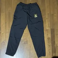 U.S.ARMY 刺繍ロゴ ナイロン トレーニングパンツ M/Lブラック