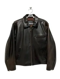 【美品】Wind Armor シュリンクレザー A3シングルライダースジャケット 美品】Wind Armor シュリンクレザー A3シングルライダース
