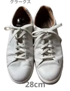 Clarks unstructured ホワイトスニーカー