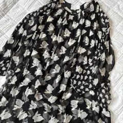 フィリップリム 蝶柄シフォン長袖ワンピース