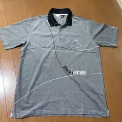Black & White ポロシャツ Lサイズ グレー