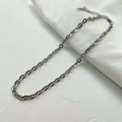 ステンレス シルバー チェーンネックレス