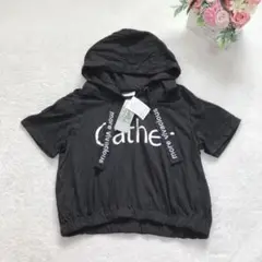 ウィズアウトミート 半袖パーカー タグ付き トップス カジュアル シンプル 英字