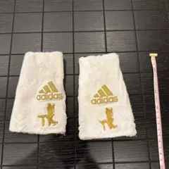 ス*ー様 山田哲人実使用　adidas リストバンド ホワイト ゴールド 山田哲人実使用 adidas リストバンド ホワイト ゴールド