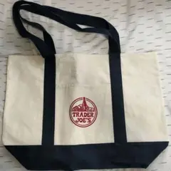未使用　TRADER JOE'S トートバッグ アイボリー/ネイビー