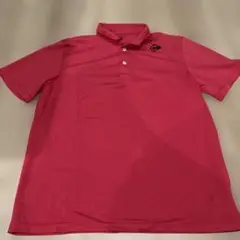 DUNLOPデザインロゴ入りピンクポロシャツ