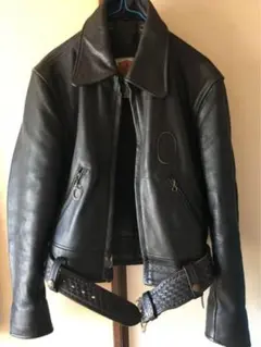 【Harley-Davidson】 短丈 シングル レザーライダース