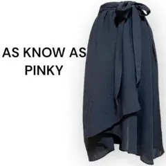 美品 AS KNOW AS PINKY ふんわり レイヤード フレアスカート 黒