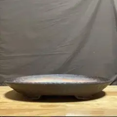 盆栽鉢 特大鉢 南蛮鉢 植木鉢 観葉植物 美濃焼 鳥泥 辰砂 手捻り 雅山