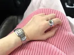 【新品】ゴシックリング　波状デザイン シルバー　調節可能　オープンリング