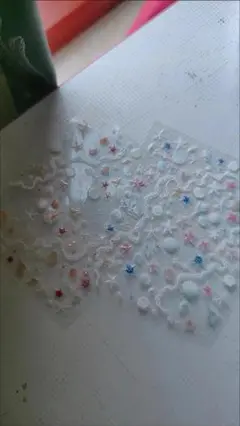 海洋テーマのチュール生地