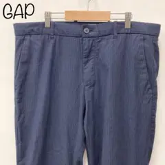 【GAP】メンズ　パンツ　ストライプ　ブルー　34×32　SLIM