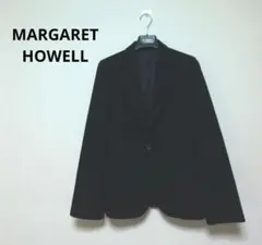 MARGARET HOWELLマーガレットハウエル 厚手ジャケット黒ウールⅠ S