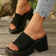 【一度のみ使用】SHEIN/プラットサンダル