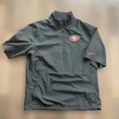NIKE NFL 49ERS ブラック　半袖　ウォームアップ　ウインドブレーカー