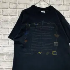 USA製90sヴィンテージTシャツ！シングルステッチ　ブラック半袖古着L729