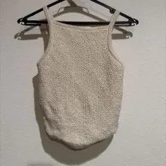 maybebaby ホルターネック　ノースリーブニット