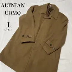 【美品】ALTNIAN UOMO キャメル チェスターコート メンズ Lサイズ