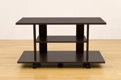 キャスター付き JASPER テレビ台 / 新品未使用（ダークブラウン）