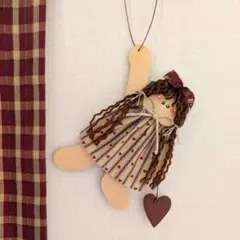 トールペイント作品　カントリー雑貨　ハンドメイド　カントリードール　木製