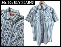 G② 80s 90s ビンテージ ELY エリー プレインズ ウエスタン シャツ