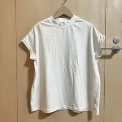 coen リピT USAコットンハイネックTシャツ　白