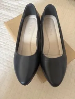 パンプス レディース 本革 ヒール3.5cm 足囲3E 冠婚葬祭 通勤 就活