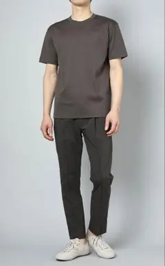 AOURE アウール　ナイロンストレッチタックパンツ　イージーパンツ
