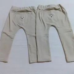 双子　クマ　パンツ 90cm