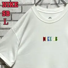 NIKE SB☆Tシャツ バックプリント ビックロゴ ワンポイント L ホワイト