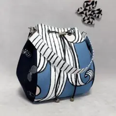 ハンドメイド　ミナペルホネン　ドローストリングバッグ⑅︎◡̈︎* 〜しずくまち