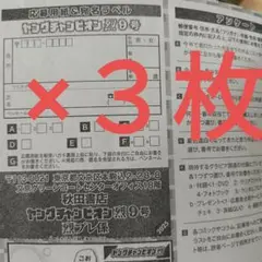 篠崎愛　特製クオカード懸賞応募用紙６枚　ヤングチャンピオン烈