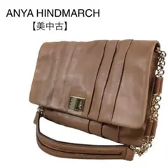 美品★アニヤハインドマーチ チェーンショルダーバッグ ハンドバッグ 肩がけ