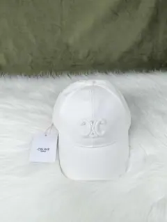 CELINE ホワイト キャップ