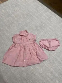 【美品】ラルフローレン ベビー ワンピース ブルマ付き ピンク 6M
