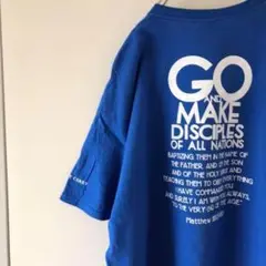 USA古着 gildan オーバーサイズ Tシャツ 青