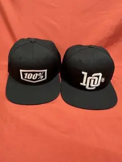 100% ベースボールキャップ２点セット