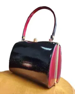 【美品】和装バッグ 成人式 卒業式　黒×金ラメ 2回使用