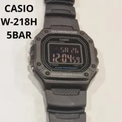 【美品】CASIO W-218H ブラック 腕時計 5BAR カシオ