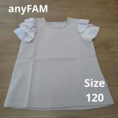 新品未使用　anyFAM フリル袖 Tシャツ サイズ120