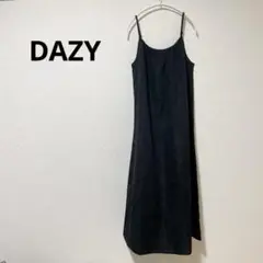 黒 キャミワンピース L 無地 DAZY ロング ワンピース 春 夏