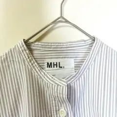 極美品✨ MHL. マーガレットハウエル ノーカラー 長袖 シャツ ブラウス 2
