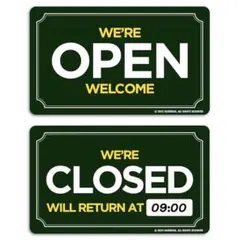 Open Closed Sign オープンクローズドサイン 両面 グリーン