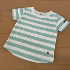 ミントグリーンストライプTシャツ 100cm