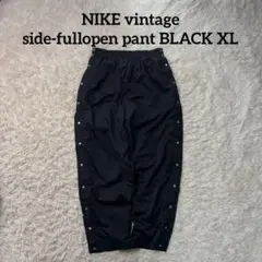 パンツ NIKE vintage side-fullopen pant BLACK XL Vintage Nike Track Pants Mens XL Black Wide Leg Piping