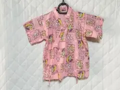 プリンセス柄 甚平 ピンク