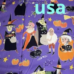 ハロウィン　パンプキン柄　usaコットン 廃版レア